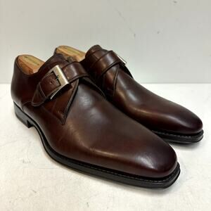 NWT Magnanni Single Monk Strap Brown Calf 18398 Made in Portugal UK 8.5 US 9 D